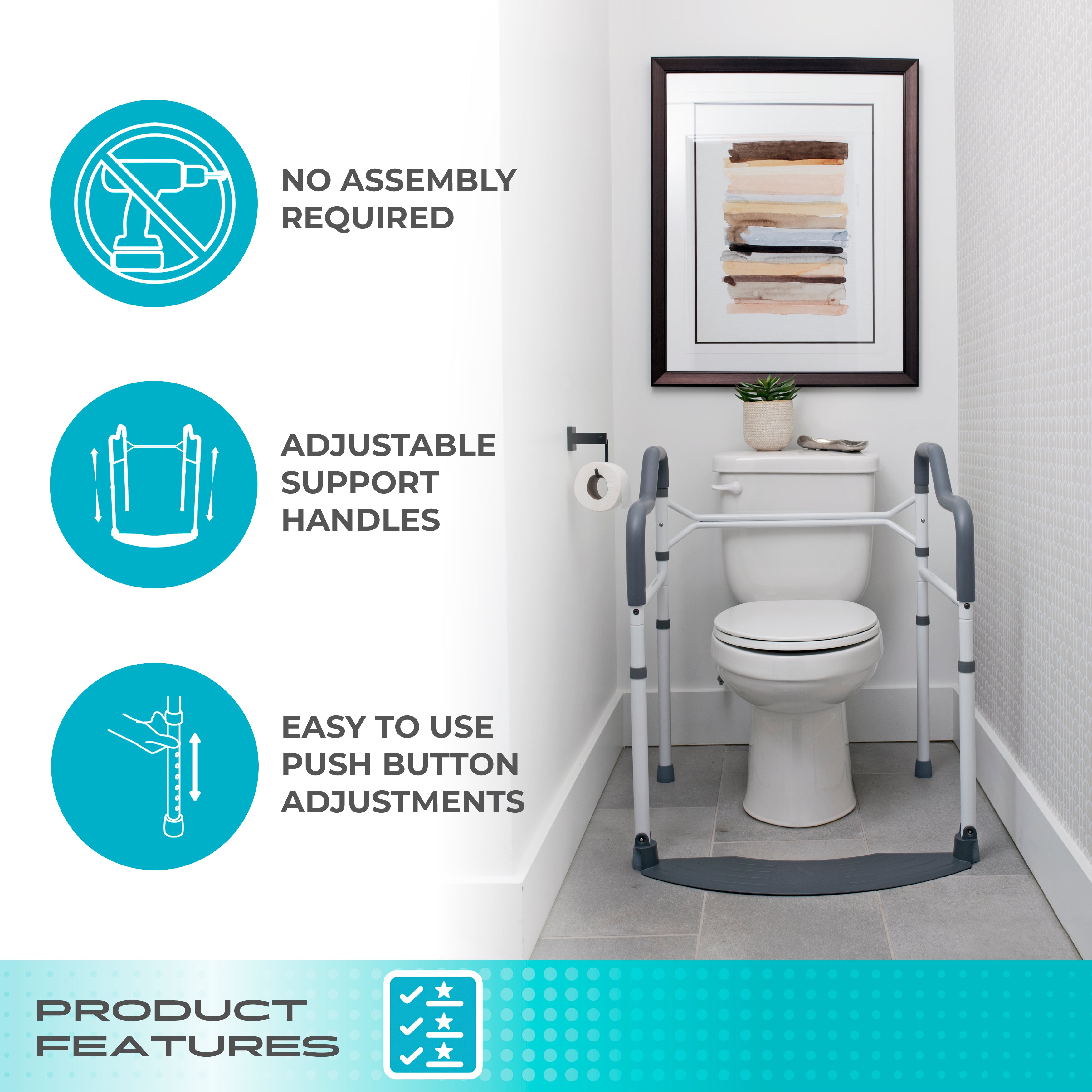 Wonder Toilet Safety Rails