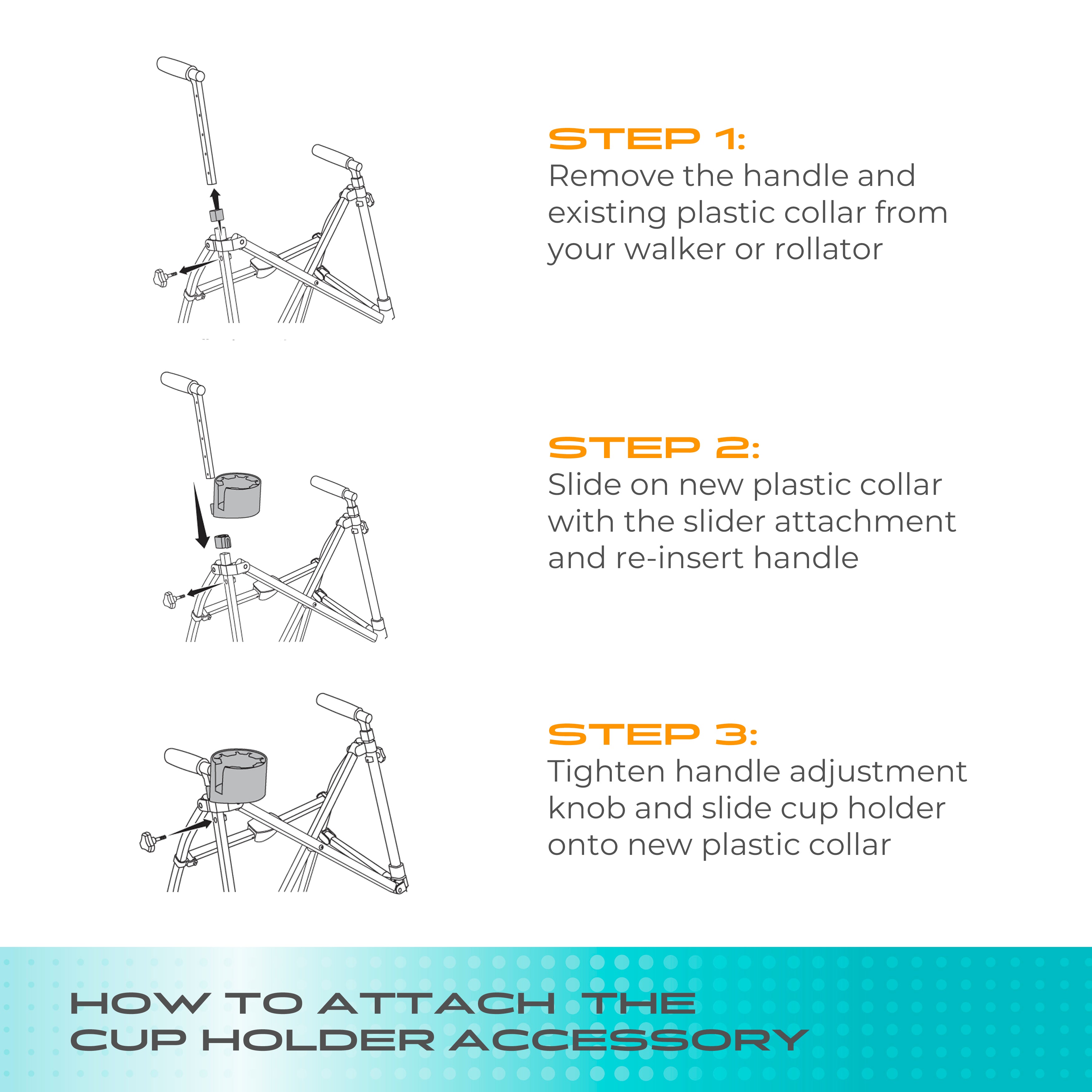 Walker-Rollator Cup Holder