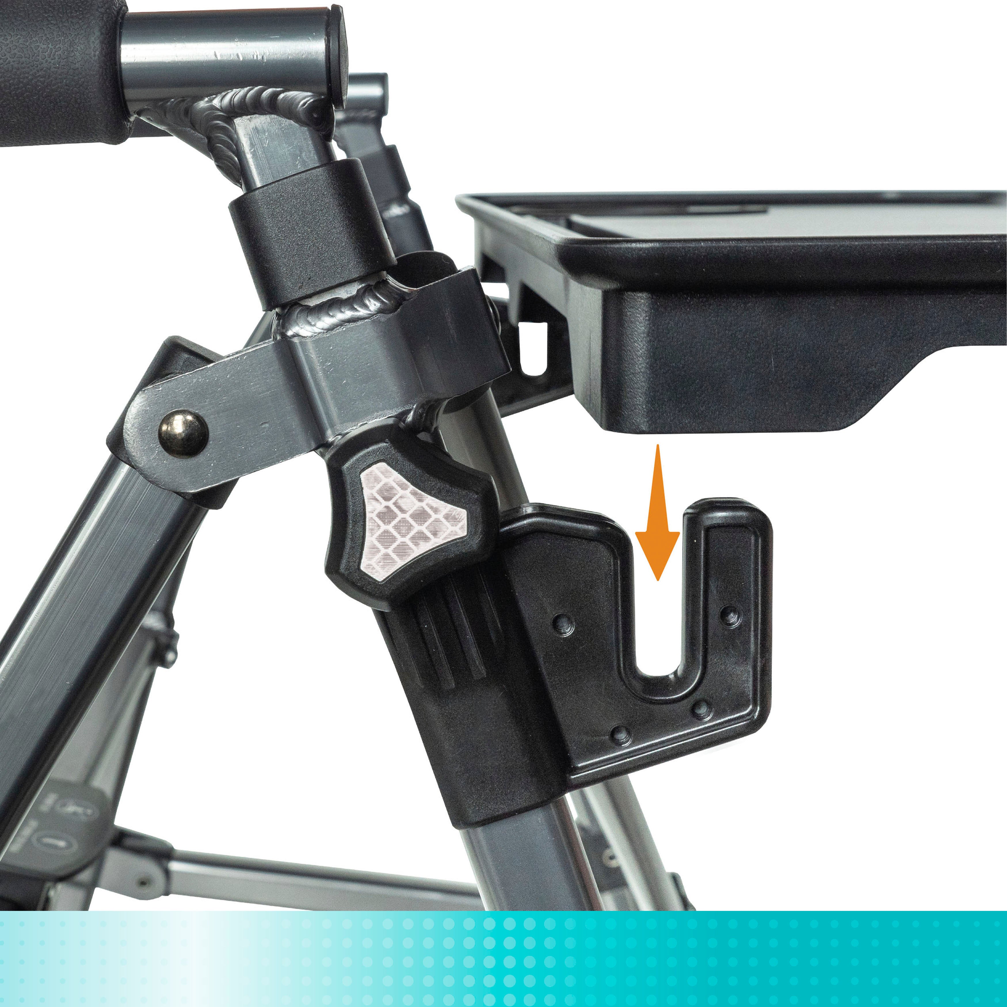 Walker-Rollator Tray Accessory