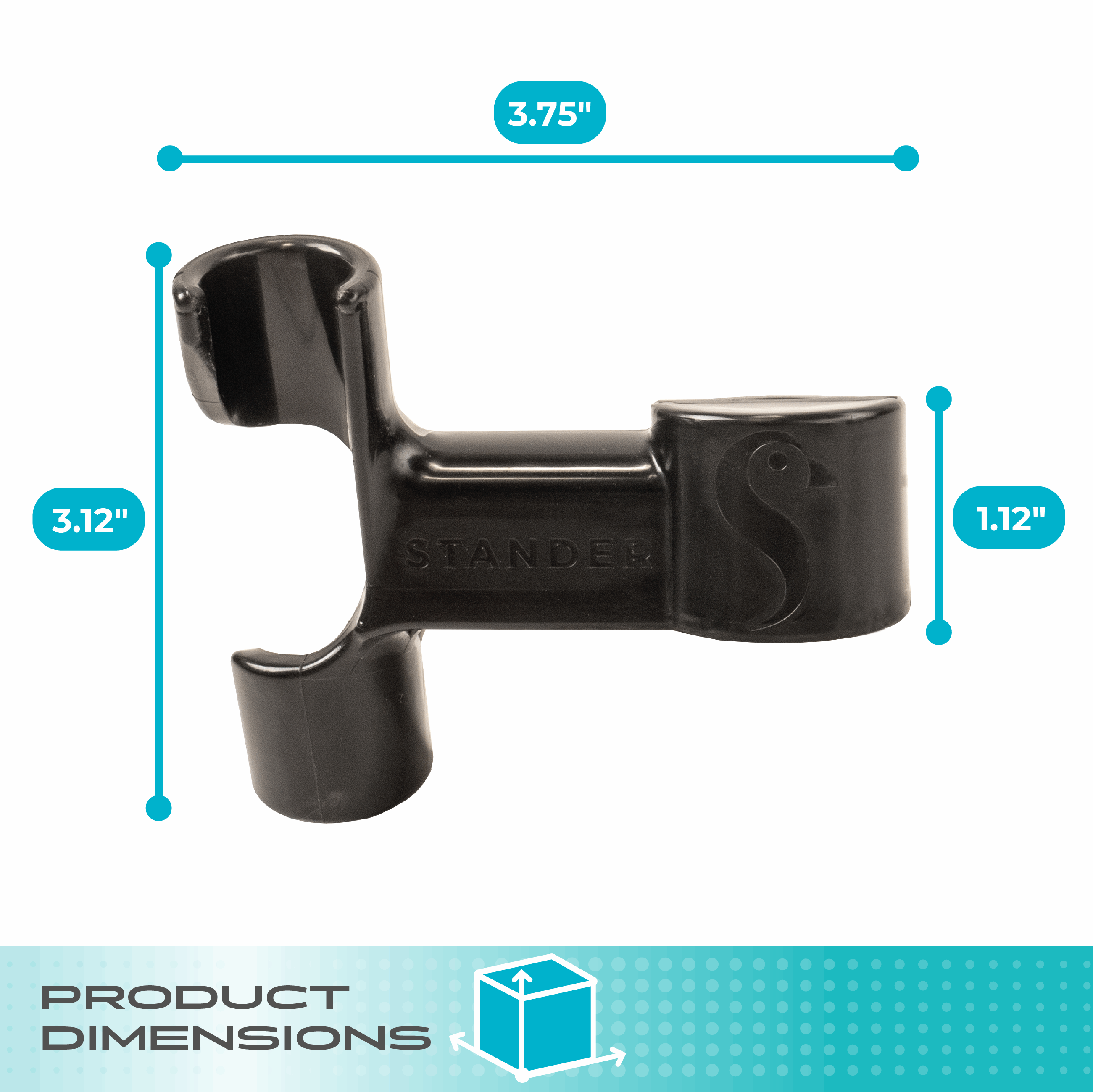 Walker-Rollator Cane Holder Accessory