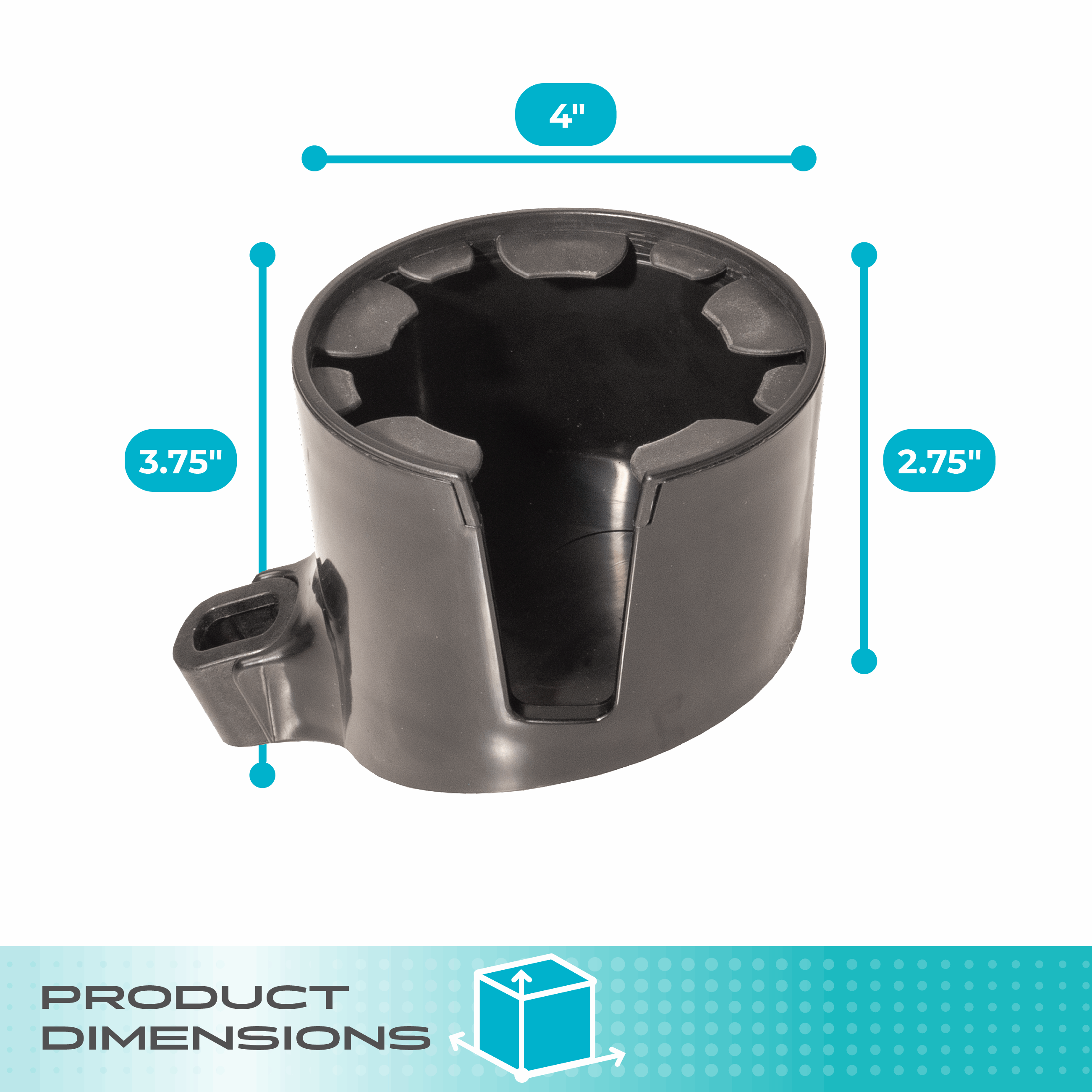 Walker-Rollator Cup Holder Accessory