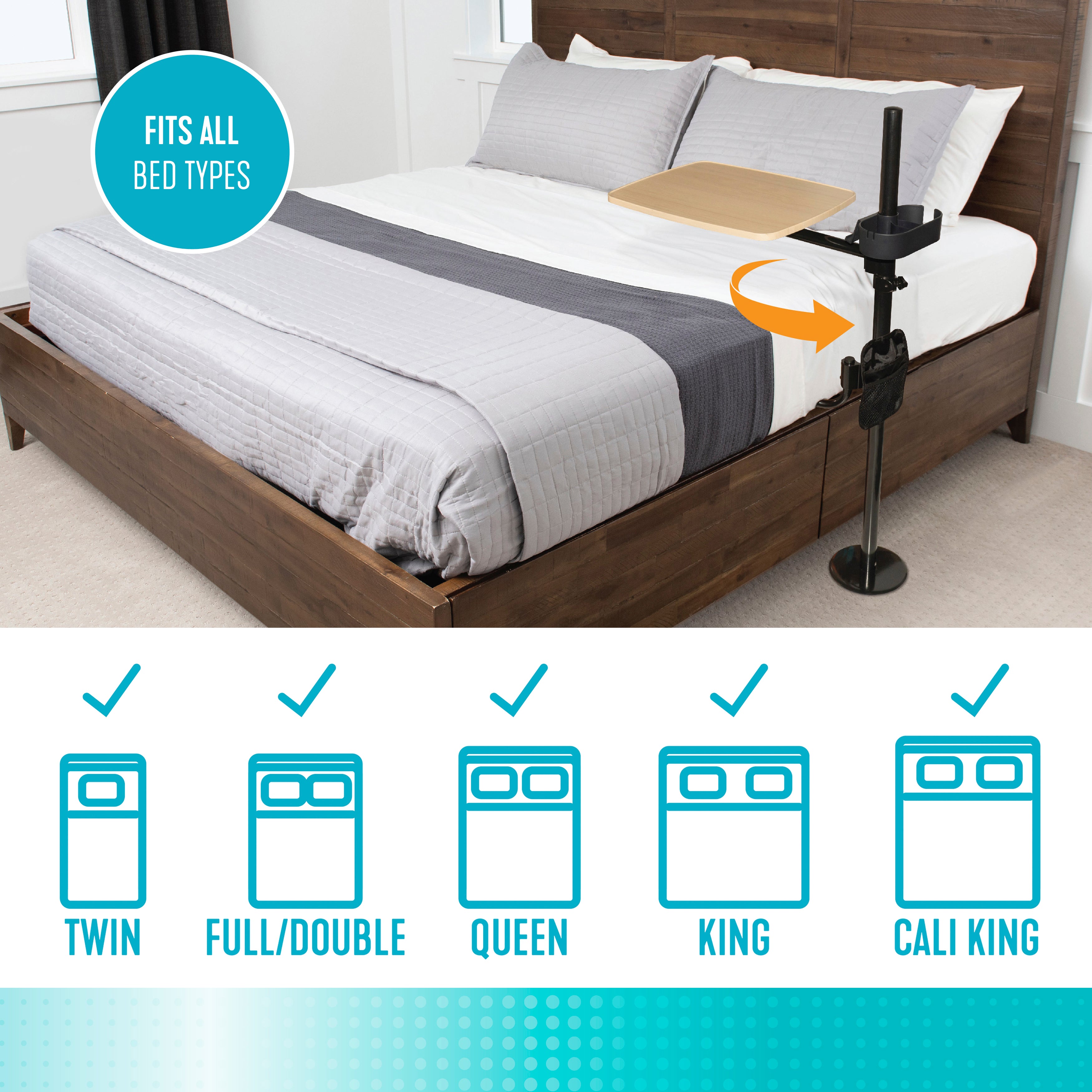 EZ Swivel Overbed Table