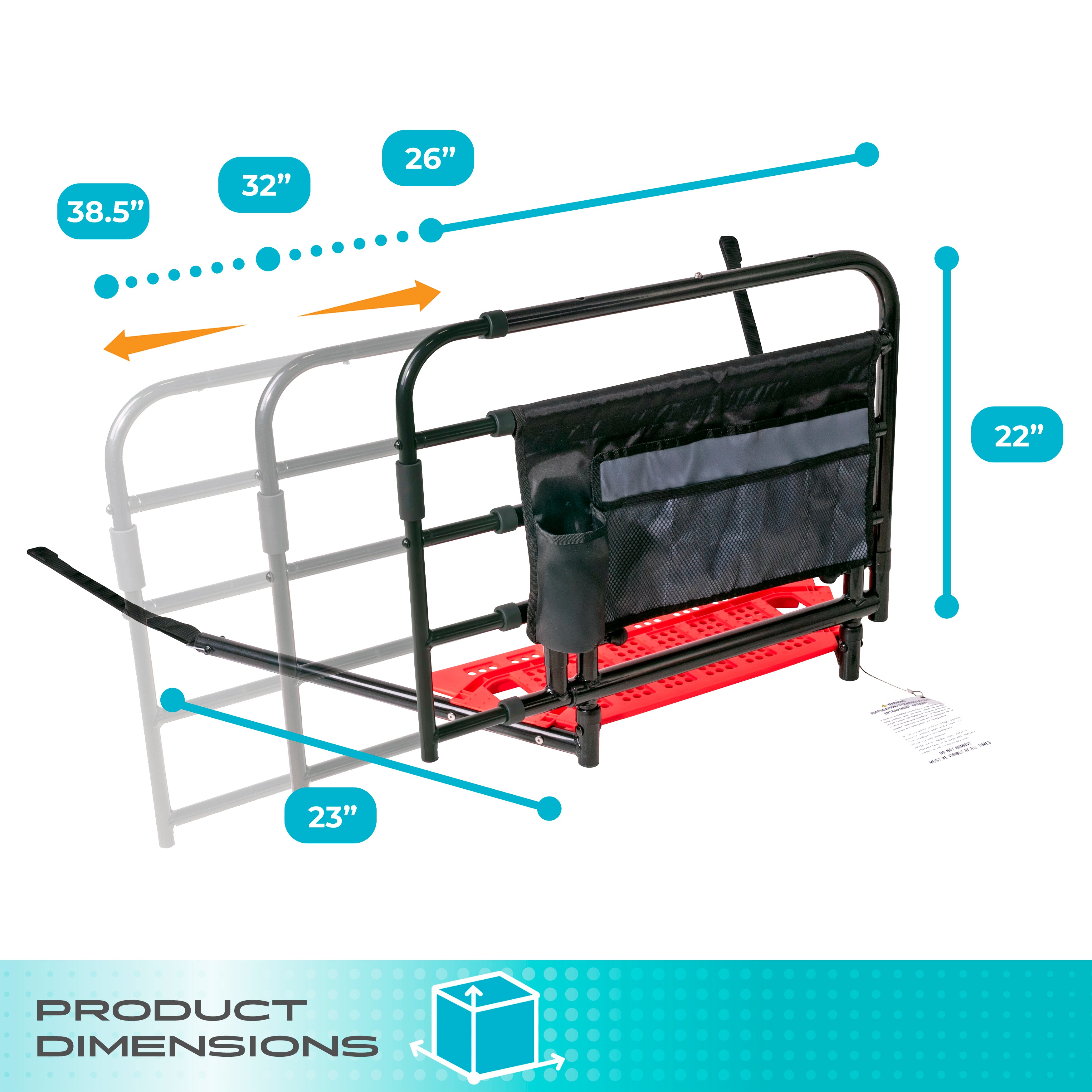 Wonder Pivot Bed Rail - Tall