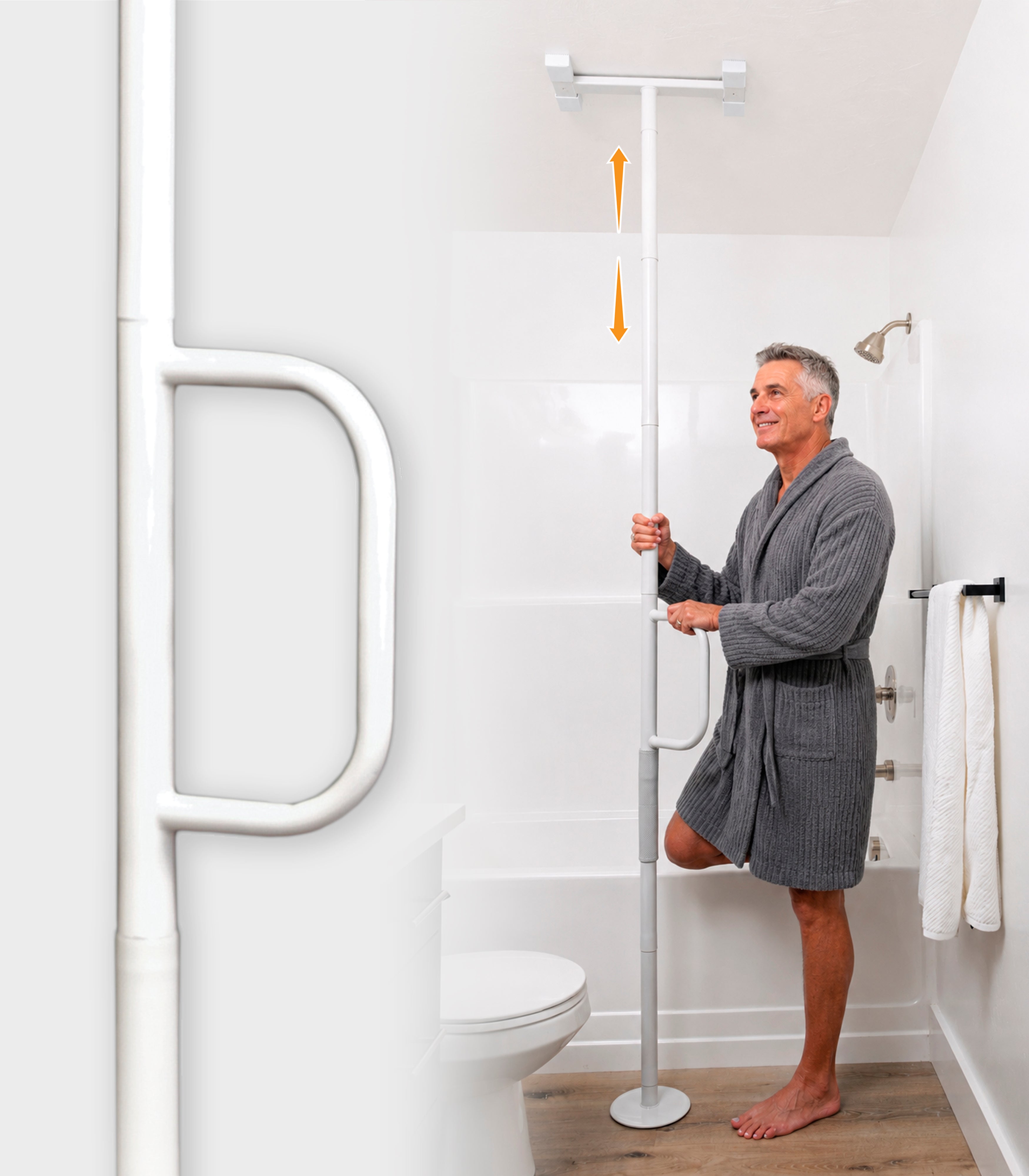 Floor to Ceiling Grab Bar