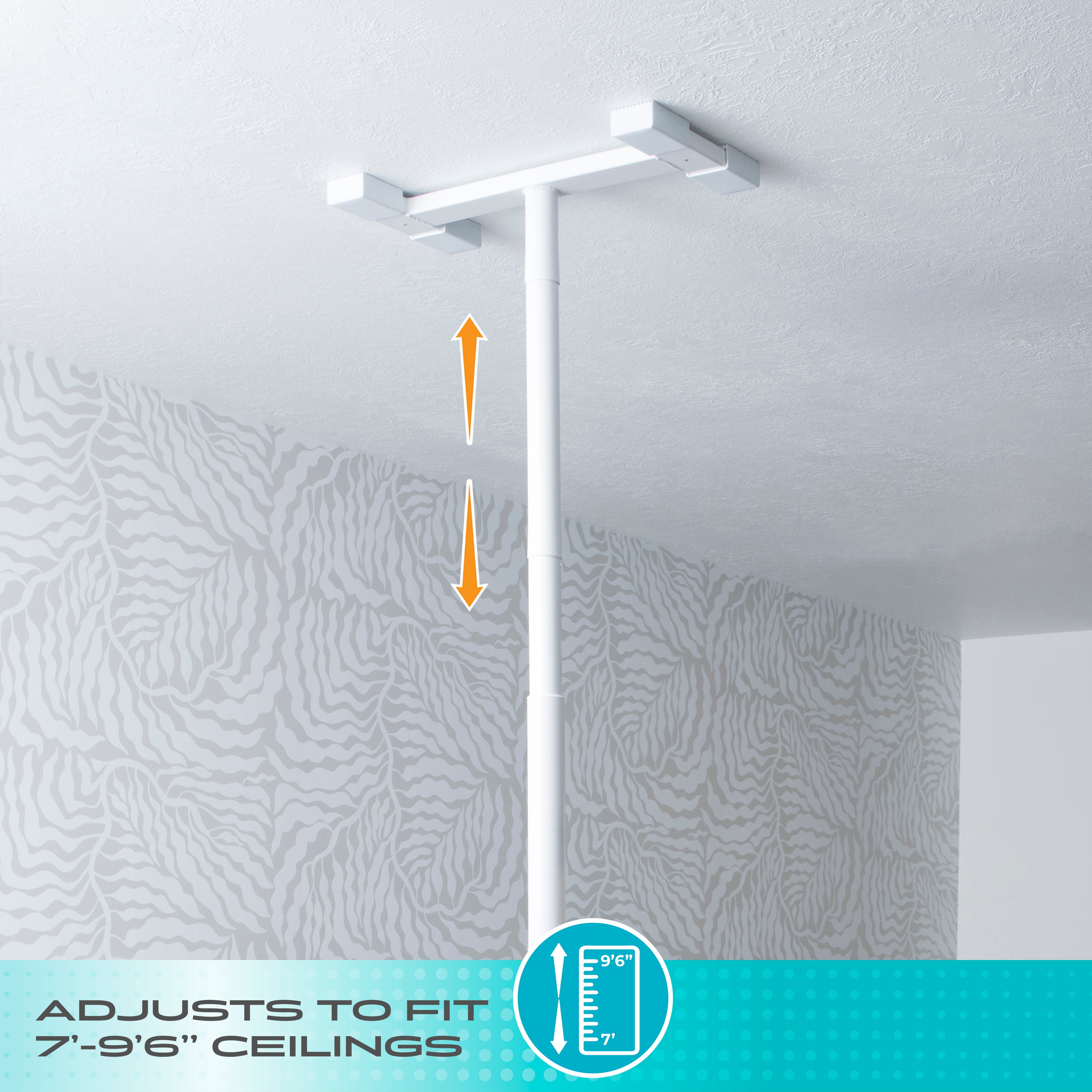 Double Handle Floor to Ceiling Grab Bar