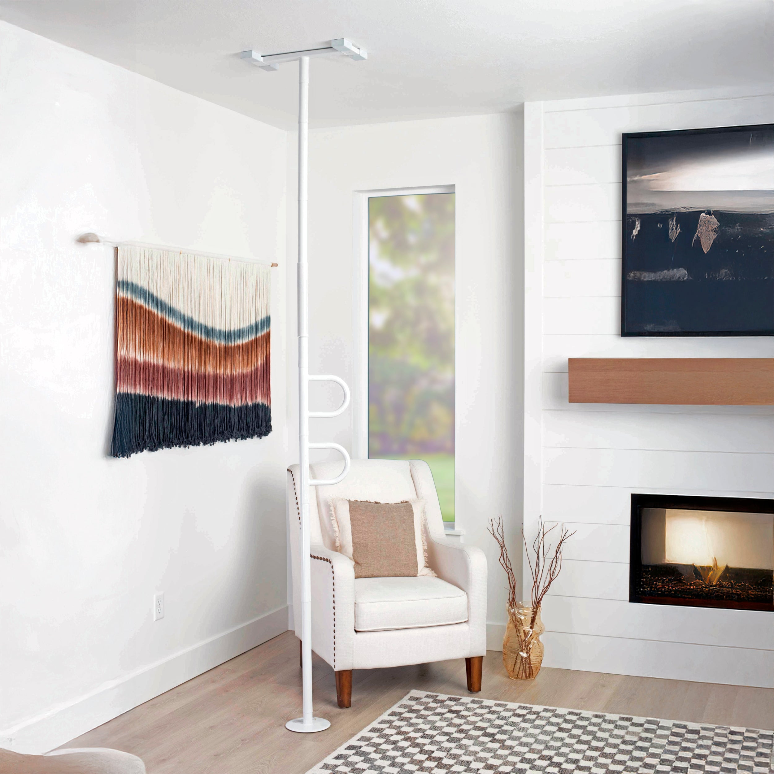 Double Handle Floor to Ceiling Grab Bar