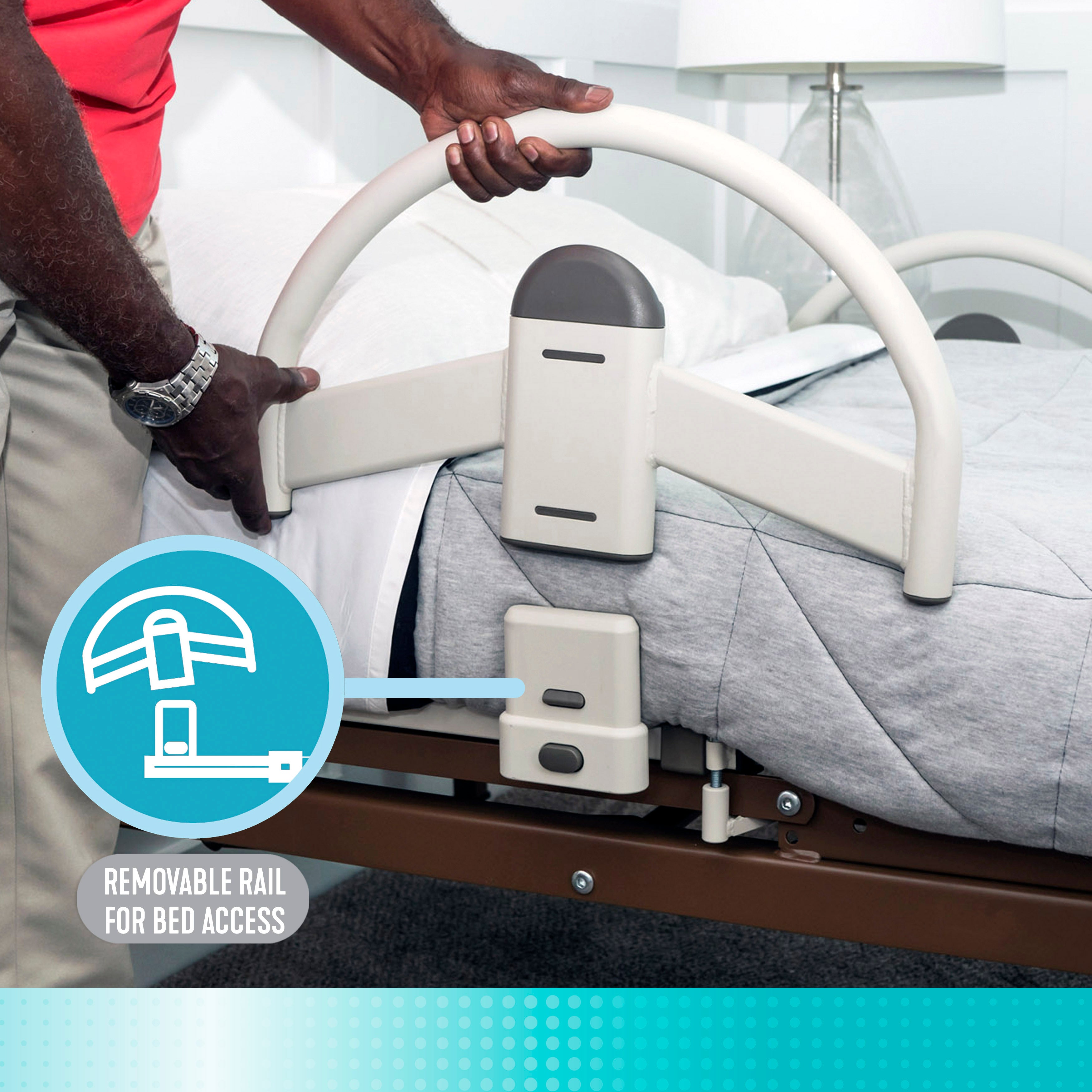 Asa de cama EZ Click LTC - Juego de 2