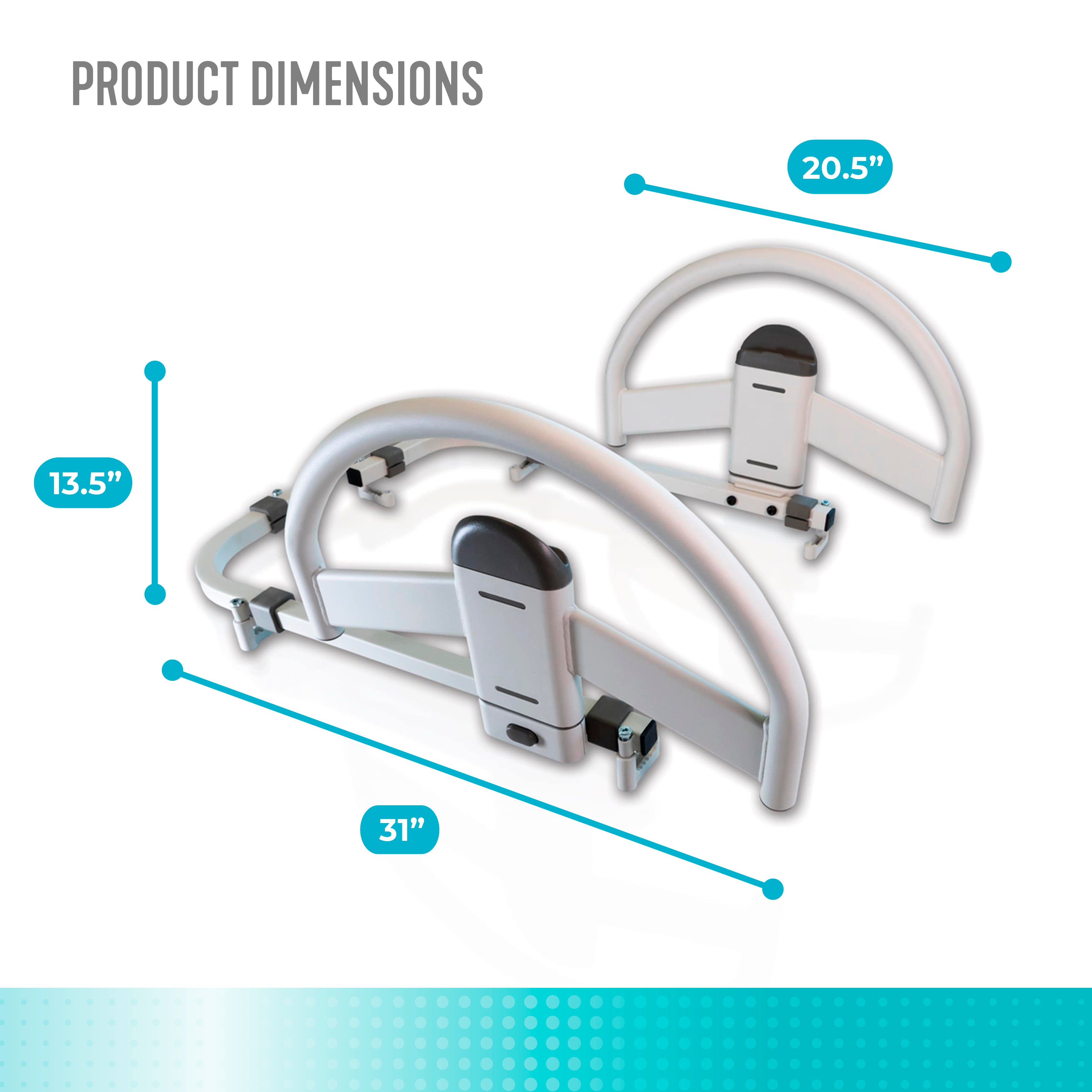 Asa de cama EZ Click LTC - Juego de 2