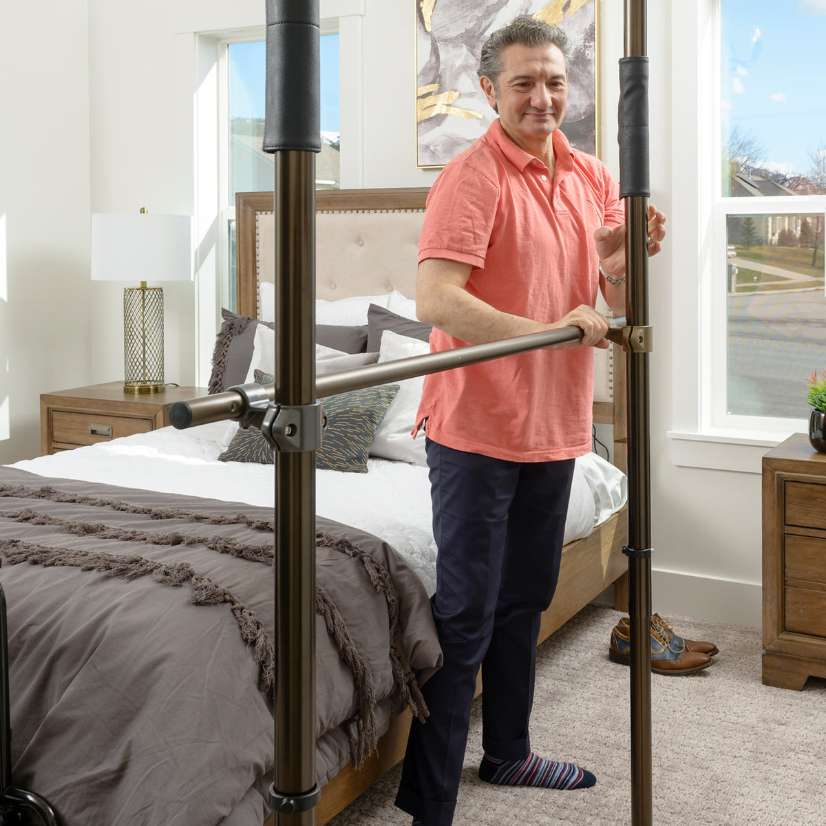 Barre D'appui Ou De Porte En Bronze – Pour Salle De Bain – Intérieur, Installation Facile