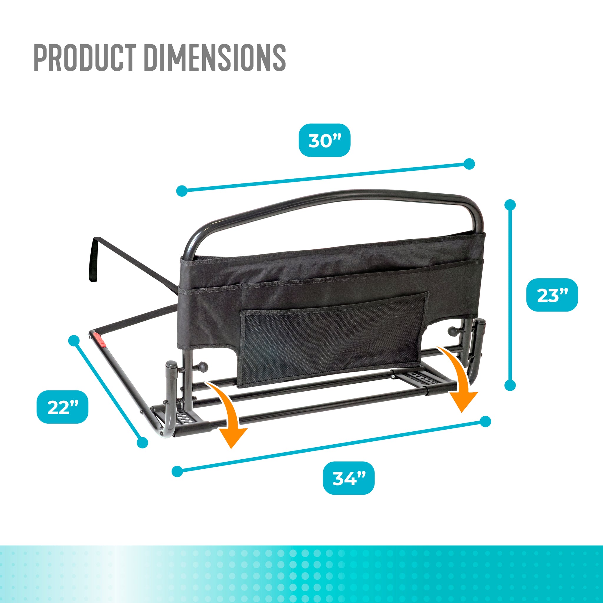 30'' Safety Bed Rail & Padded Pouch