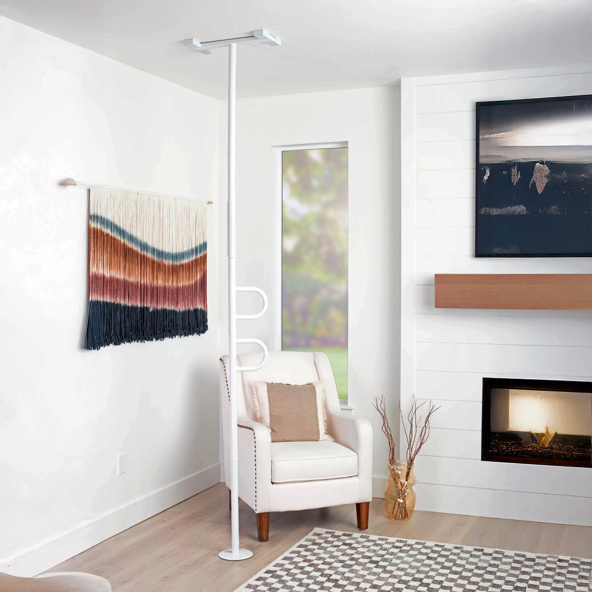 Double Handle Floor to Ceiling Grab Bar