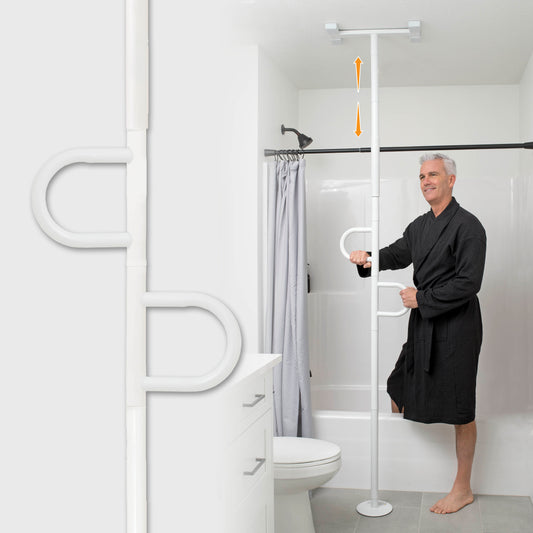 Double Handle Floor to Ceiling Grab Bar
