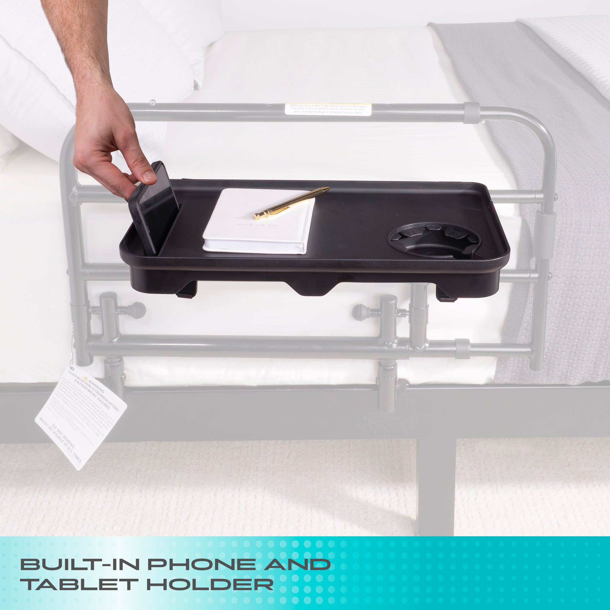 Bed Rail Tray Accessory