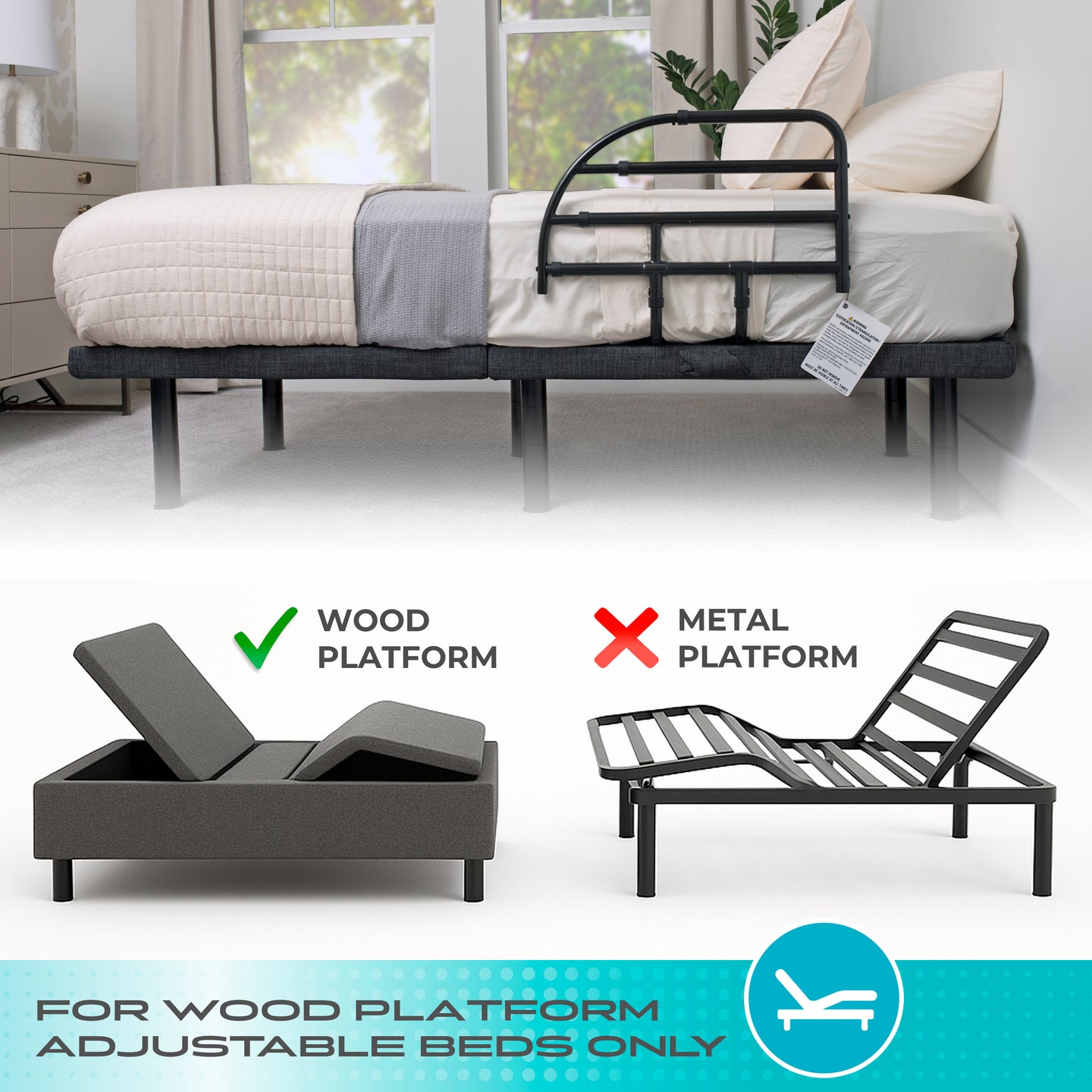 Bed Rails for Adjustable Beds – Stander Mobility