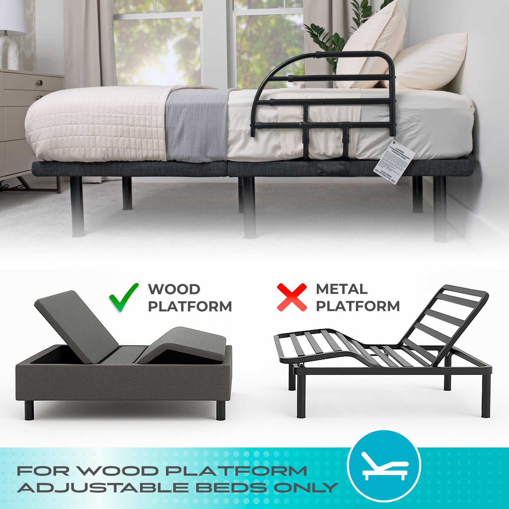 Bed Rails for Adjustable Beds – Stander Mobility