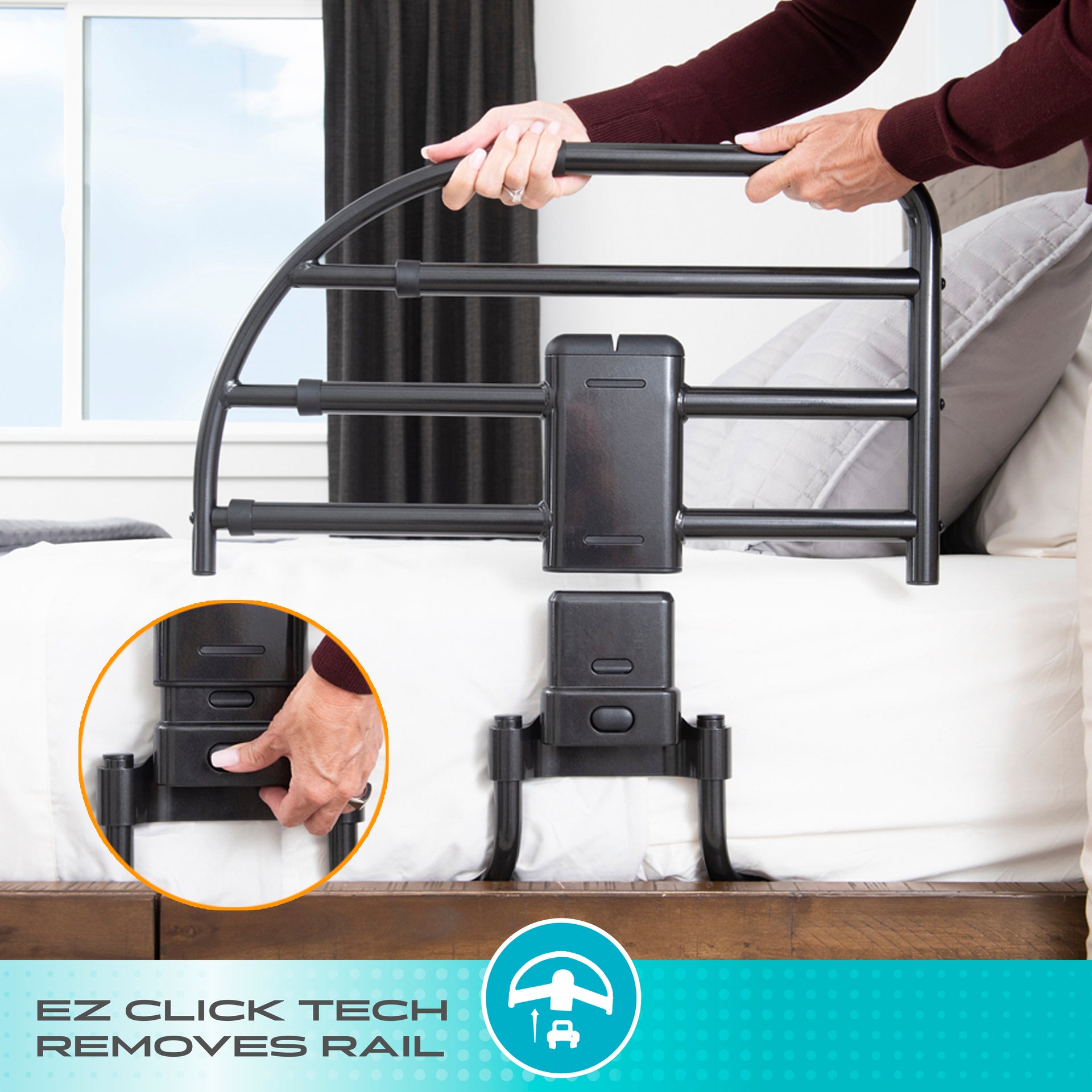 Stander Click-N-Go Extendable Bed Rail – Stander Mobility