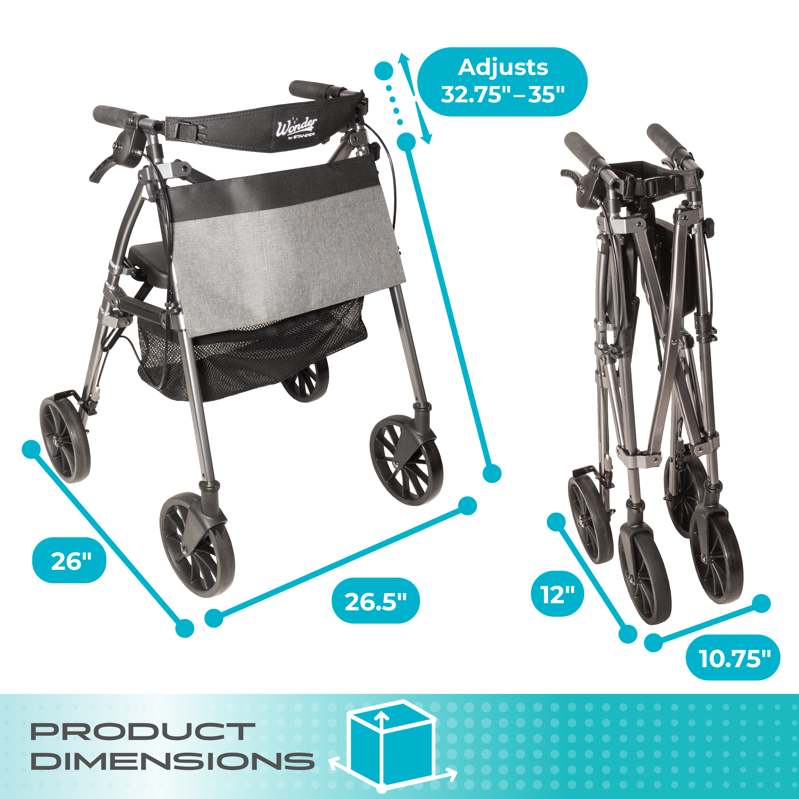 Wonder Rollator Plus with 8