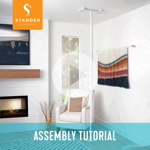Double Handle Floor to Ceiling Grab Bar