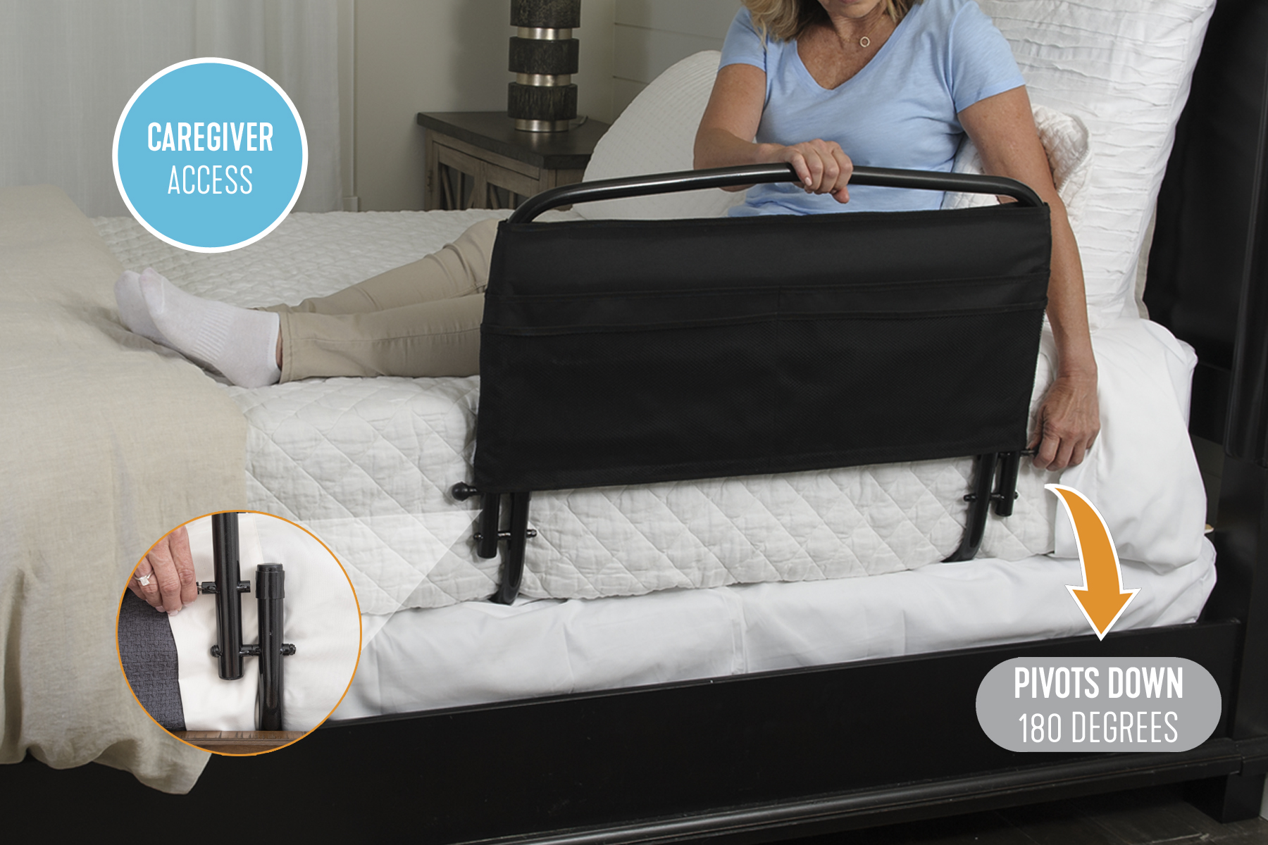 30'' Safety Bed Rail & Padded Pouch