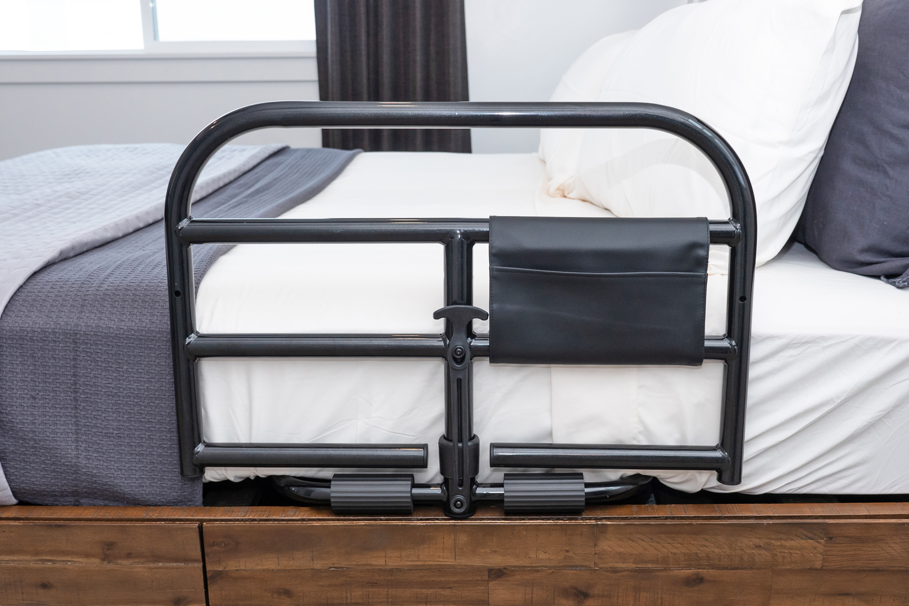 Stander SecureSleep Adjustable Bed Rail with Transfer Assistance and  Adjustable Legs (300 lbs Weight Capacity) in the Bed Rails department at