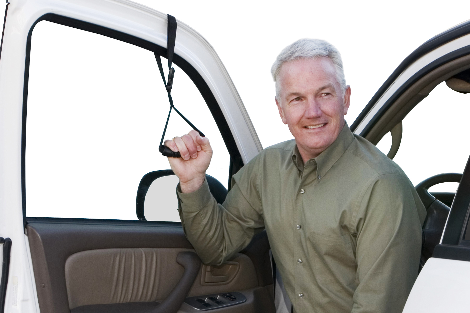 The Handybar makes it easier for seniors, the elderly and mobility impaired  users to get in an out of the car