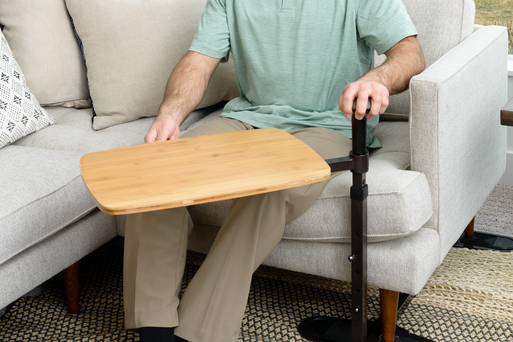 Standers Assist-A-Tray Standing Aid with Tray couch cane handle